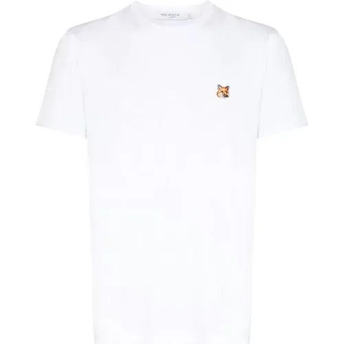 T-Shirts,Fox Head Patch T-shirt Weiß - Maison Kitsuné - Modalova