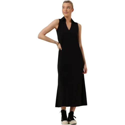Schwarzes Midi-Kleid , Damen, Größe: XS - Penn&Ink N.Y - Modalova