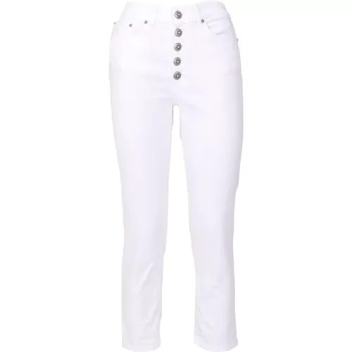 Cropped Cotton-Blend Jeans , female, Sizes: W28 - Dondup - Modalova