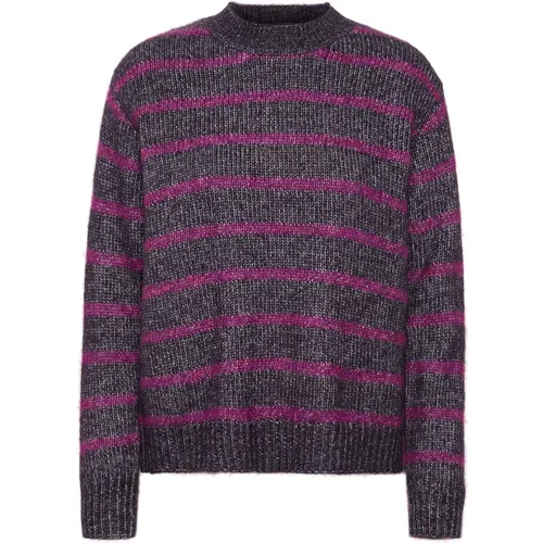 Turtlenecks, female, , Size: XS Striped Pullover Sweater Violet - Kaffe - Modalova