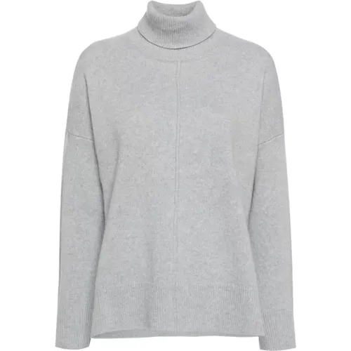 Grauer Strick Schildkrötenhals Pullover , Damen, Größe: XL - Eleventy - Modalova