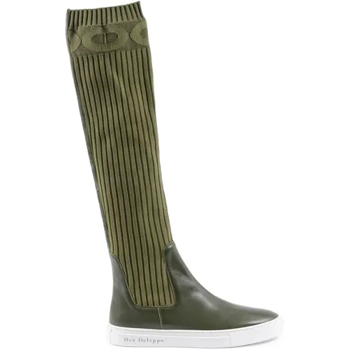 Elastischer Kniehoher Sneaker-Stiefel , Damen, Größe: 41 EU - Dee Ocleppo - Modalova