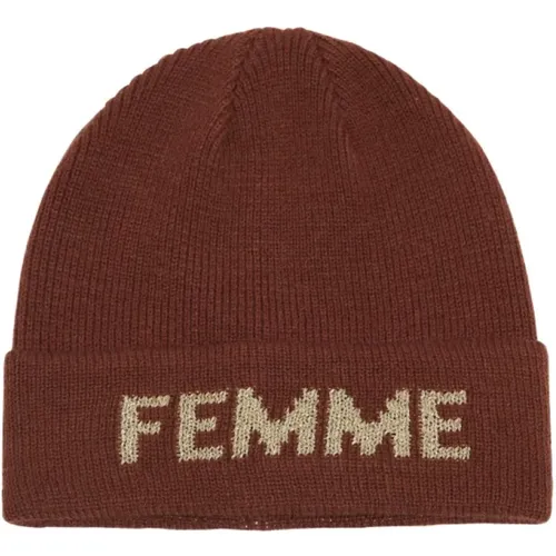 Beanies, male, , Size: ONE SIZE Copper Glitter Logo Sweater - RUE de Femme - Modalova