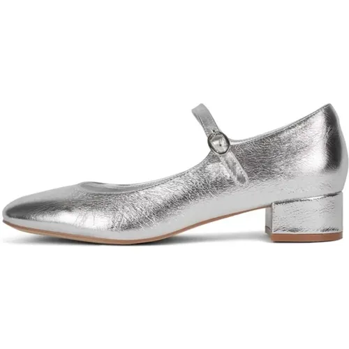 Pumps, female, , Size: 6 US Silver Flat Shoes - Jeffrey Campbell - Modalova