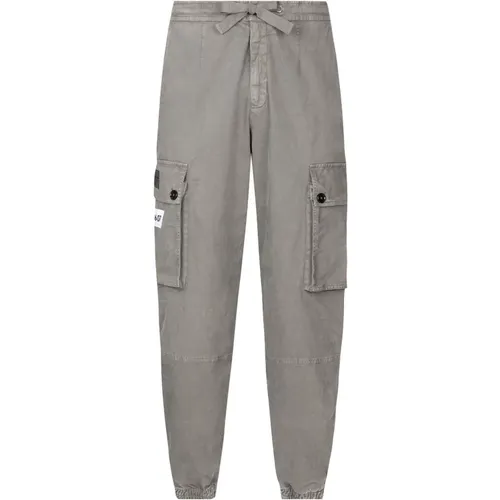 Straight Trousers, male, , Size: M Light Grey Pants - Dolce & Gabbana - Modalova