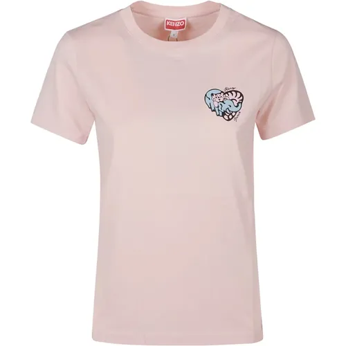 Klassisches T-Shirt , Damen, Größe: S - Kenzo - Modalova