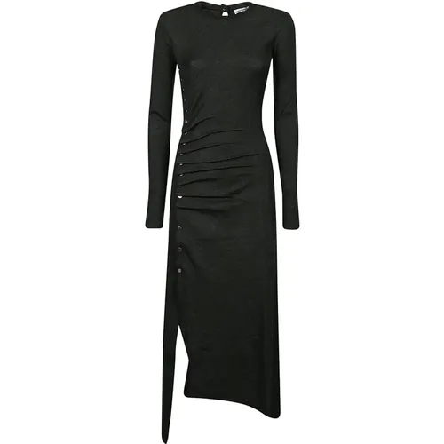 Asymmetric Midi Dress , female, Sizes: XS - Paco Rabanne - Modalova
