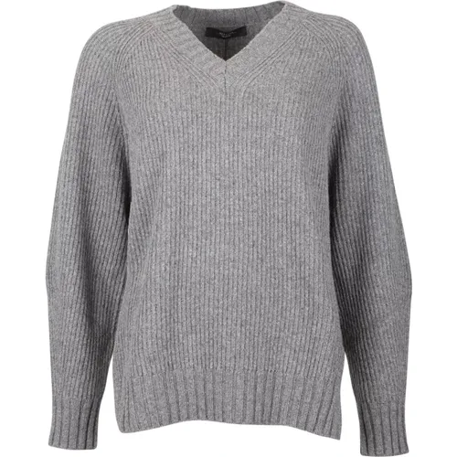 Weicher Woll-V-Ausschnitt Pullover , Damen, Größe: S - Max Mara Weekend - Modalova