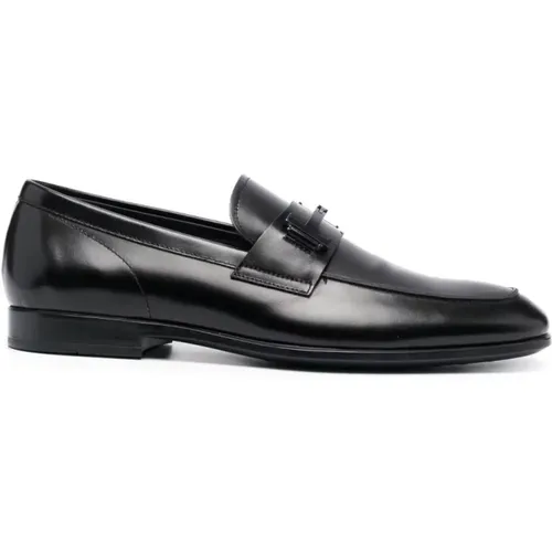 Double T Leather Loafers , male, Sizes: 6 1/2 UK - TOD'S - Modalova