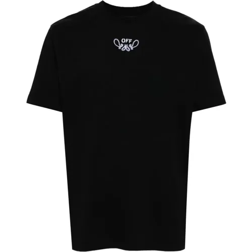 Schwarzes Bandana Arrow T-shirt , Herren, Größe: M - Off White - Modalova