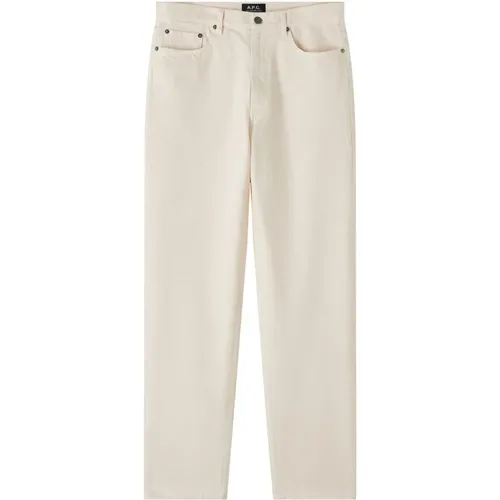 Ecru Martin Cotton Trousers , male, Sizes: W34 - A.p.c. - Modalova