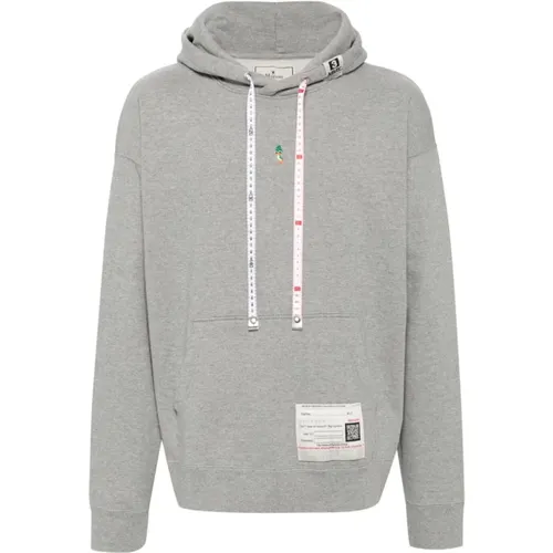 Hoodies, male, , Size: M Grey Cotton Sweater with Embroidery - Maison Margiela - Modalova