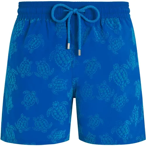 Flocked Vendome Turtles Swim Shorts , male, Sizes: 2XL - Vilebrequin - Modalova