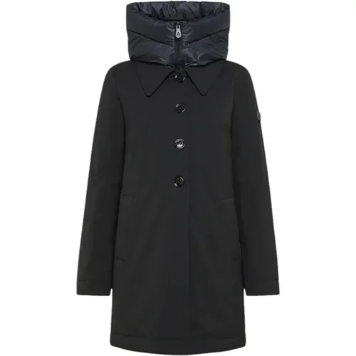 Schwarzer Parka Mantel mit Kapuze - Peuterey - Modalova