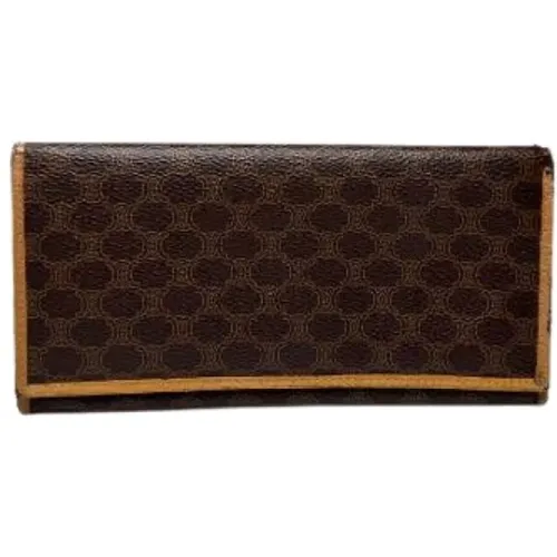 Pre-owned Wallets, female, , Size: ONE SIZE Pre-owned Leather Wallet - Celine Vintage - Modalova