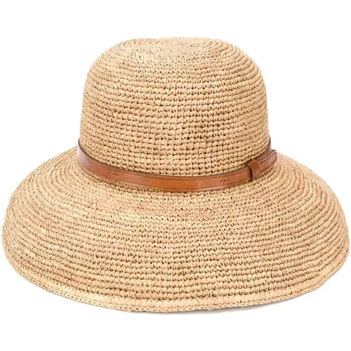 Raffia Summer Hat , female, Sizes: ONE SIZE - Ibeliv - Modalova