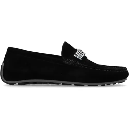 Loafers, male, , Size: 8 US Suede Moccasins - Moschino - Modalova