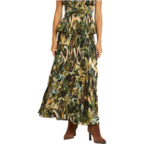 Long printed skirt , female, Sizes: S, L, M - Alma en Pena - Modalova