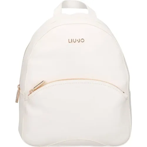 Backpacks,Rucksack aus Kunstleder mit Fronttasche,Logo Rucksack,Eco-Leder Rucksack mit Fronttasche - Liu Jo - Modalova