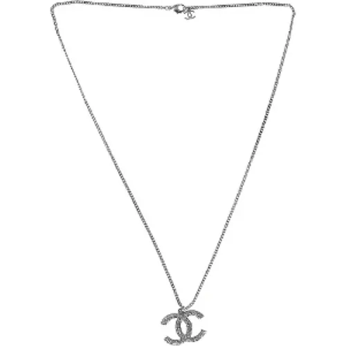 Pre-owned Silver necklaces , female, Sizes: ONE SIZE - Chanel Vintage - Modalova