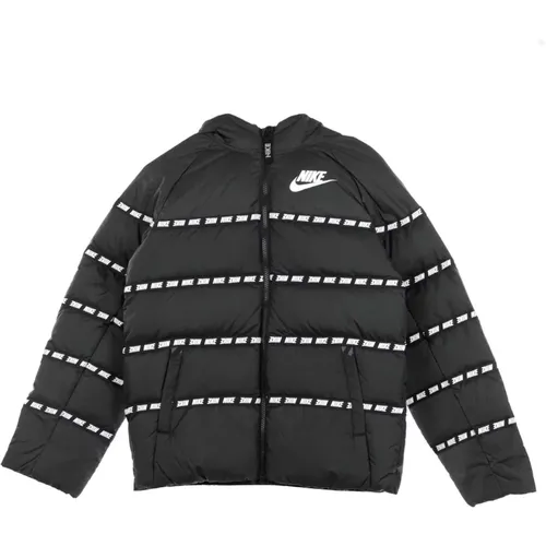 Sportliche Daunenjacke Schwarz/Weiß , Herren, Größe: XS - Nike - Modalova