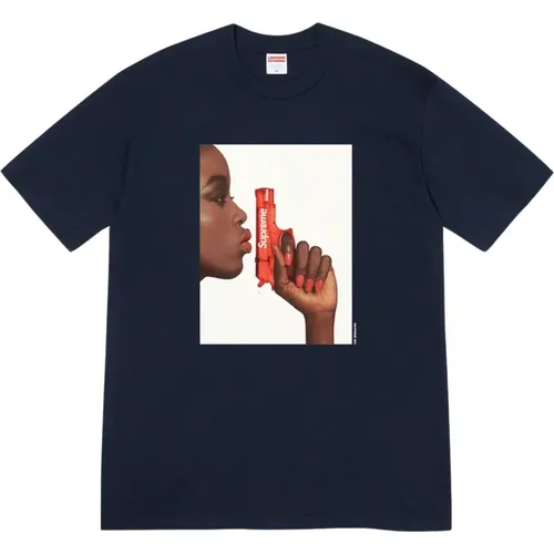 Limited Edition Water Pistol Tee Navy , male, Sizes: L, S, M - Supreme - Modalova