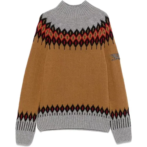 Intarsia Strickpullover , Damen, Größe: S - Ermanno Scervino - Modalova