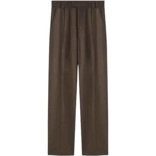 Cashmere Flannel High-Waisted Trousers , male, Sizes: L, M, XL - Loro Piana - Modalova