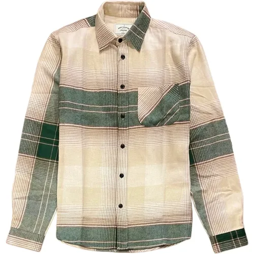 Trim Check Shirt , male, Sizes: S - Portuguese Flannel - Modalova