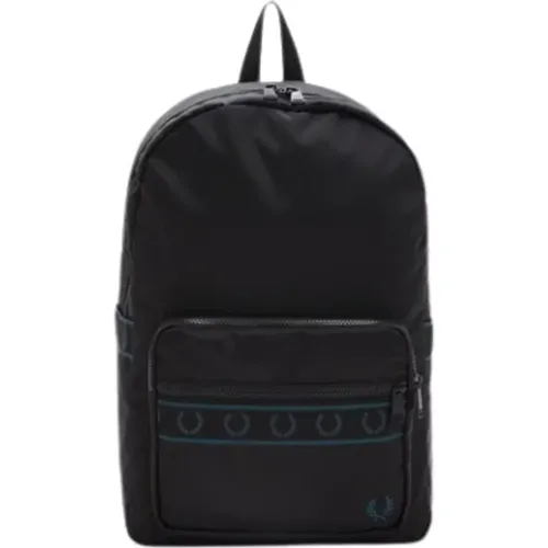 Backpacks, unisex, , Size: ONE SIZE Logo Nylon Backpack - Fred Perry - Modalova