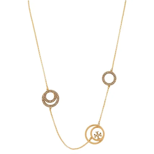 Necklaces, female, , Size: ONE SIZE ‘Miller’ brass necklace - TORY BURCH - Modalova