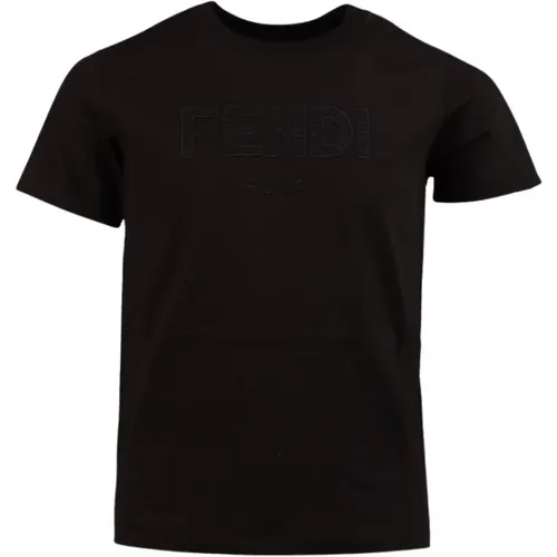 Logo besticktes T-Shirt Fendi - Fendi - Modalova