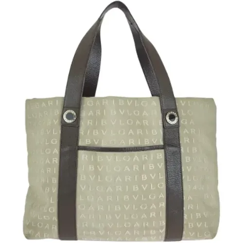 Pre-owned Tote Bags, female, , Size: ONE SIZE Pre-owned Canvas handbags - Bvlgari Vintage - Modalova