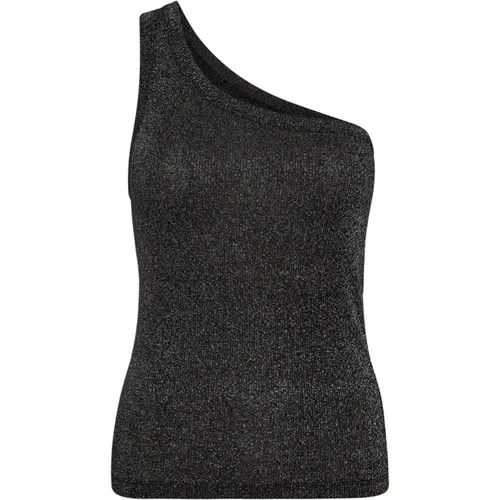 Asym Glitter Tank Top , female, Sizes: M, L, S, XS - Co'Couture - Modalova