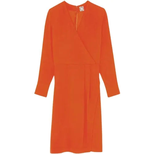 Blida orangefarbenes Kleid,Navy Blida dress - Ines De La Fressange Paris - Modalova