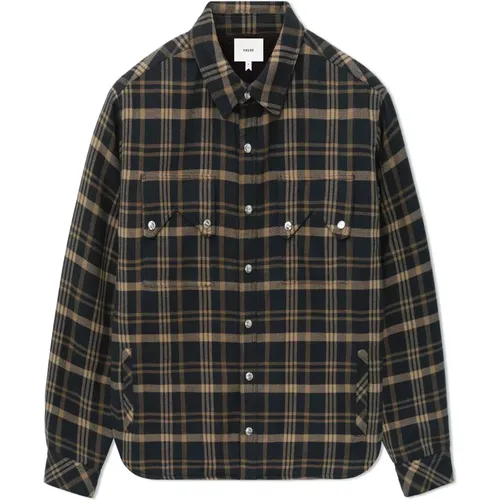 Light Jackets, male, , Size: 2XL Sherpa Flannel Shirt with Camp Collar - Rhude - Modalova