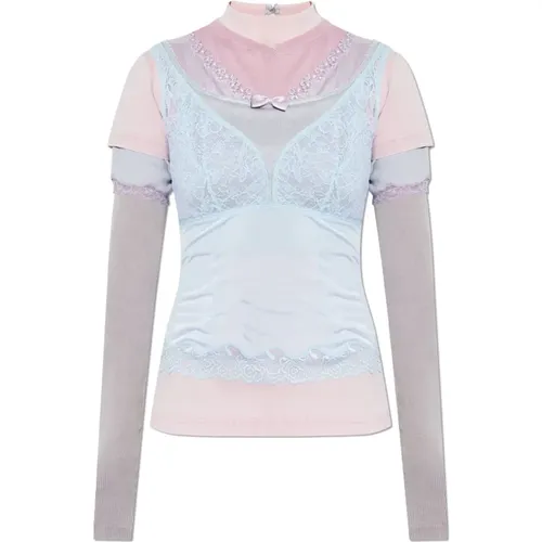 Long Sleeve Tops, female, , Size: S Layered Top - Balenciaga - Modalova
