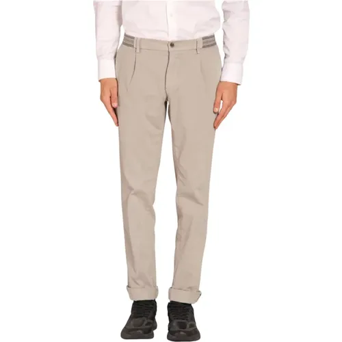 Graue Chino Jogger Hose Regular Fit , Herren, Größe: XL - Mason's - Modalova