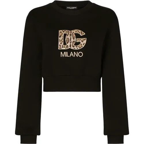 Italienisches Sweatshirt , Damen, Größe: XS - Dolce & Gabbana - Modalova