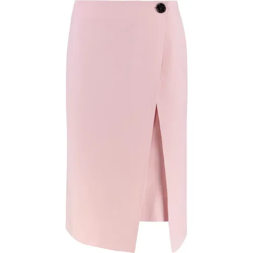 Midi Skirts, female, , Size: XS Cotton Wrap Skirt - Bottega Veneta - Modalova