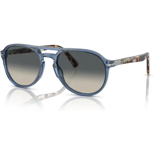 Officina Sunglasses Transparent Navy/Grey Shaded , unisex, Sizes: 55 MM - Persol - Modalova