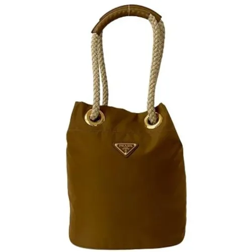Pre-owned Bucket Bags, female, , Size: ONE SIZE Pre-owned Nylon Bucket Bag - Prada Vintage - Modalova