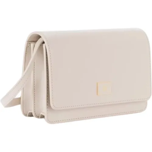 Minimal Design Shoulder Bag with Flap , female, Sizes: ONE SIZE - Elisabetta Franchi - Modalova