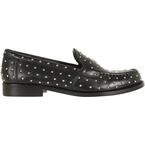 Schwarz Silber Stud Loafer , Damen, Größe: 37 EU - TORY BURCH - Modalova