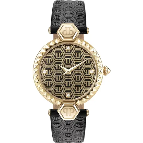 Couture Leather Strap Watch , female, Sizes: ONE SIZE - Philipp Plein - Modalova