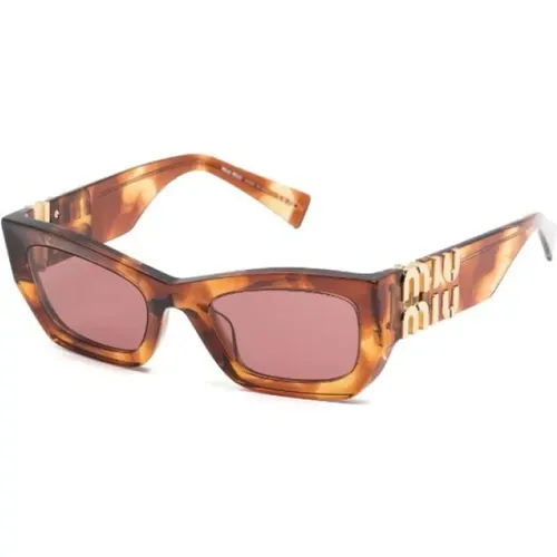 Braun/Havanna Sonnenbrille, vielseitig und stilvoll, Sonnenbrille für den täglichen Gebrauch - Miu Miu - Modalova