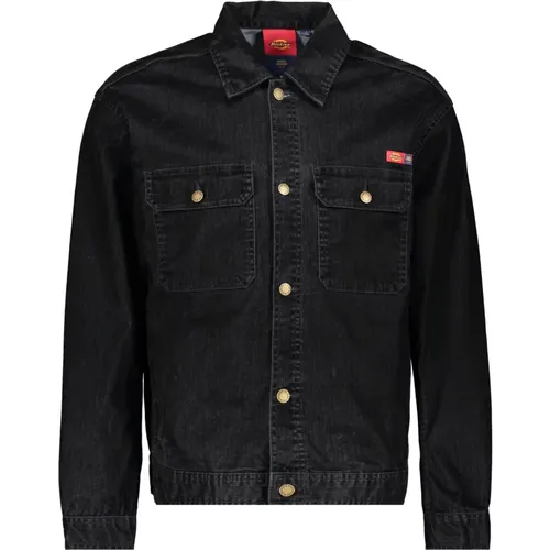 Klassische Denimjacke , Herren, Größe: L - Dickies - Modalova