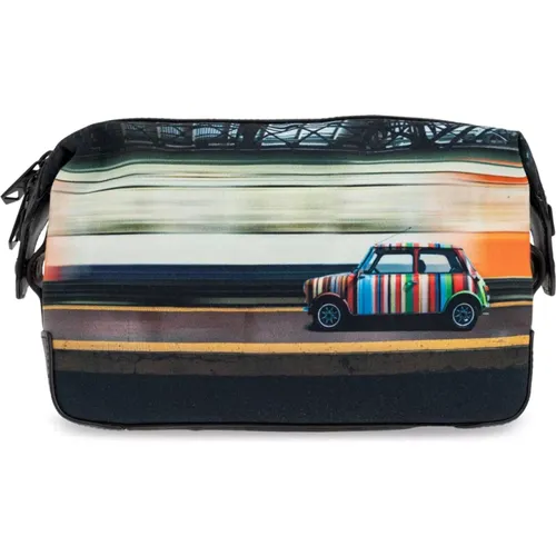 Toilet Bags, male, , Size: ONE SIZE Cosmetic bag with colourful print - Paul Smith - Modalova