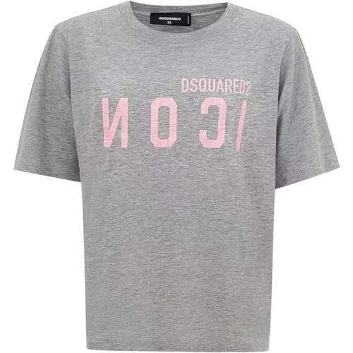 T-Shirts, female, , Size: XS Cotton Chic Top - Dsquared2 - Modalova