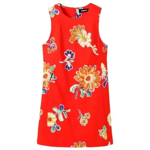 Floral Sleeveless Dress , female, Sizes: S - Desigual - Modalova
